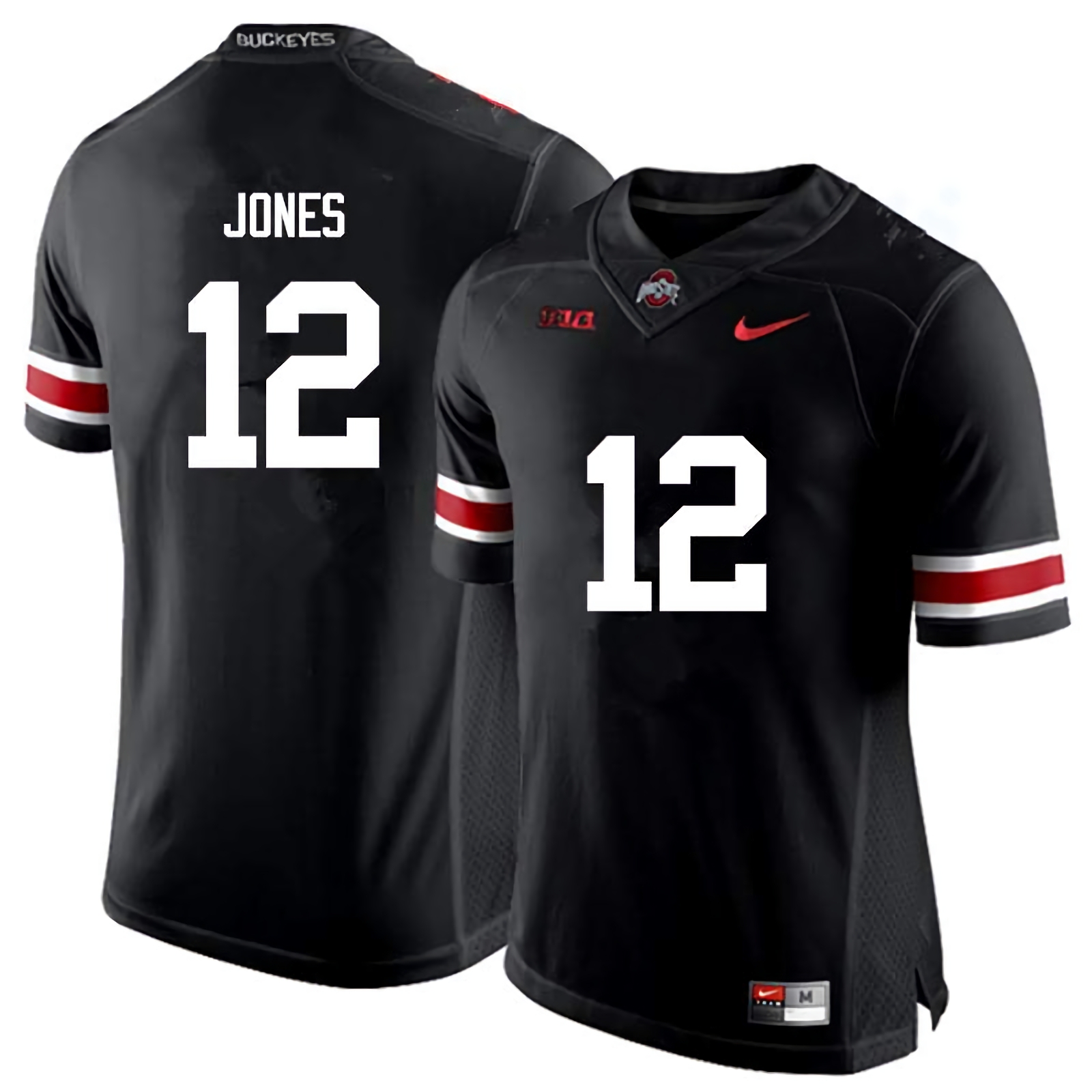 Cardale Jones Ohio State Buckeyes Men's NCAA #12 Nike Black College Stitched Football Jersey YJF4456PO